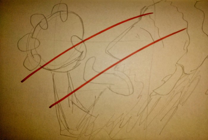 boceto papa noel lascivo